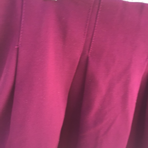 ❌SOLD❌Theory Burgundy Wine Pleated Mini Skirt - Picture 6 of 7