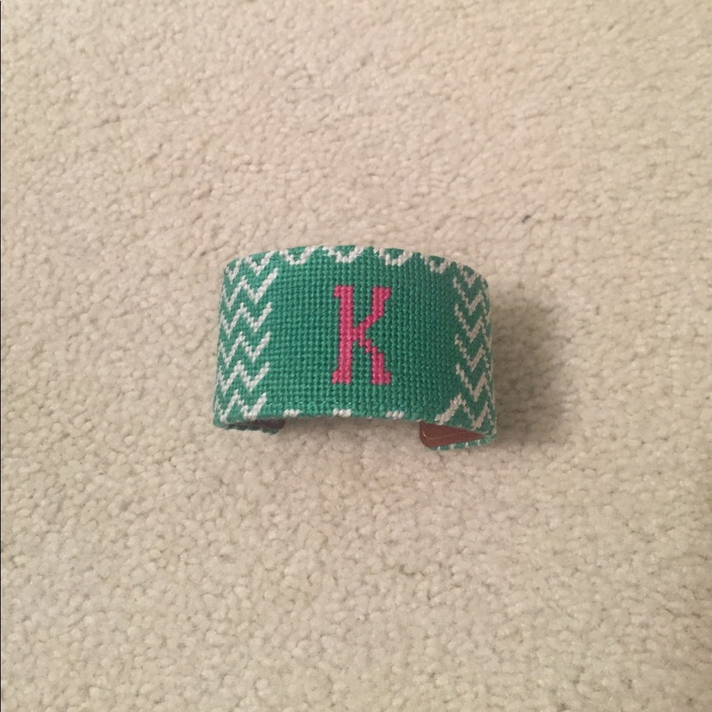 York Designs Monogramed Chevron Arm Cuff