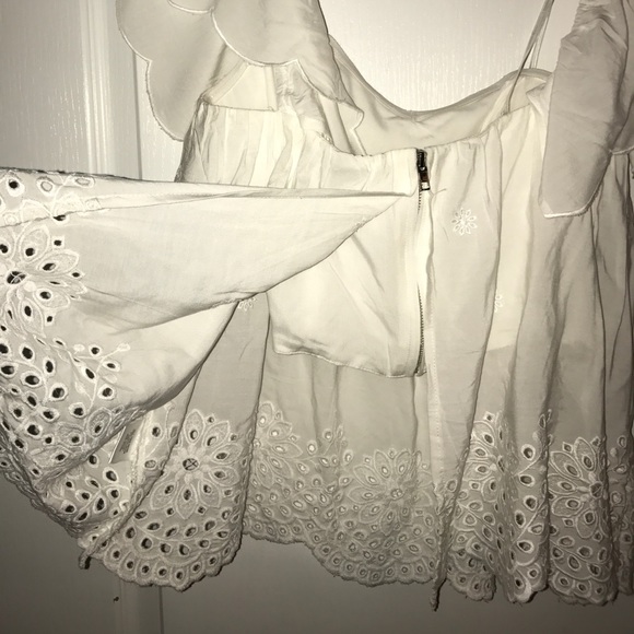 White eyelet off the shoulder top - Picture 4 of 5