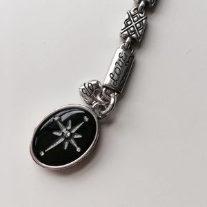Brighton Silver Bracelet with Black Cross