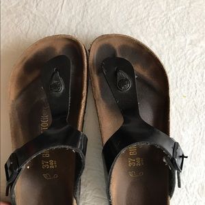 Birkenstock sandals birk flo black, size 37
