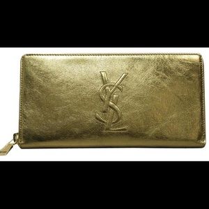 Metallic YSL wallet