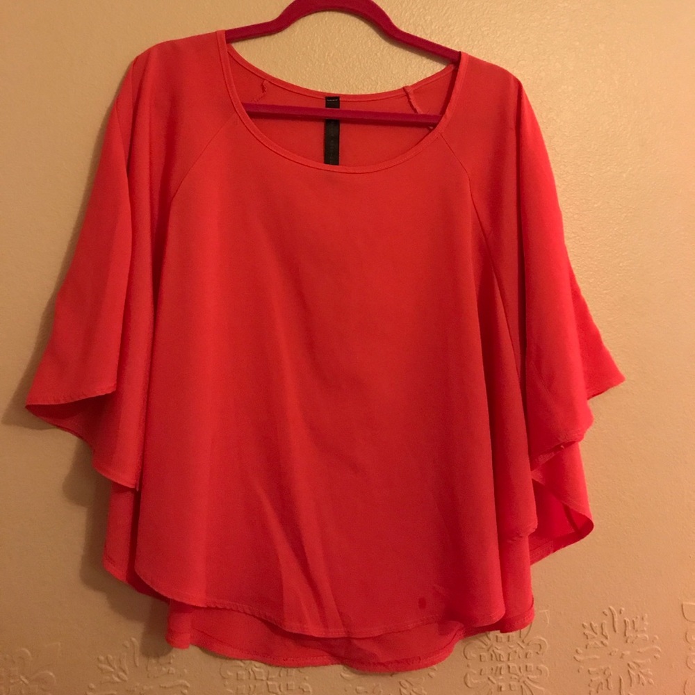 Bat wing coral blouse!