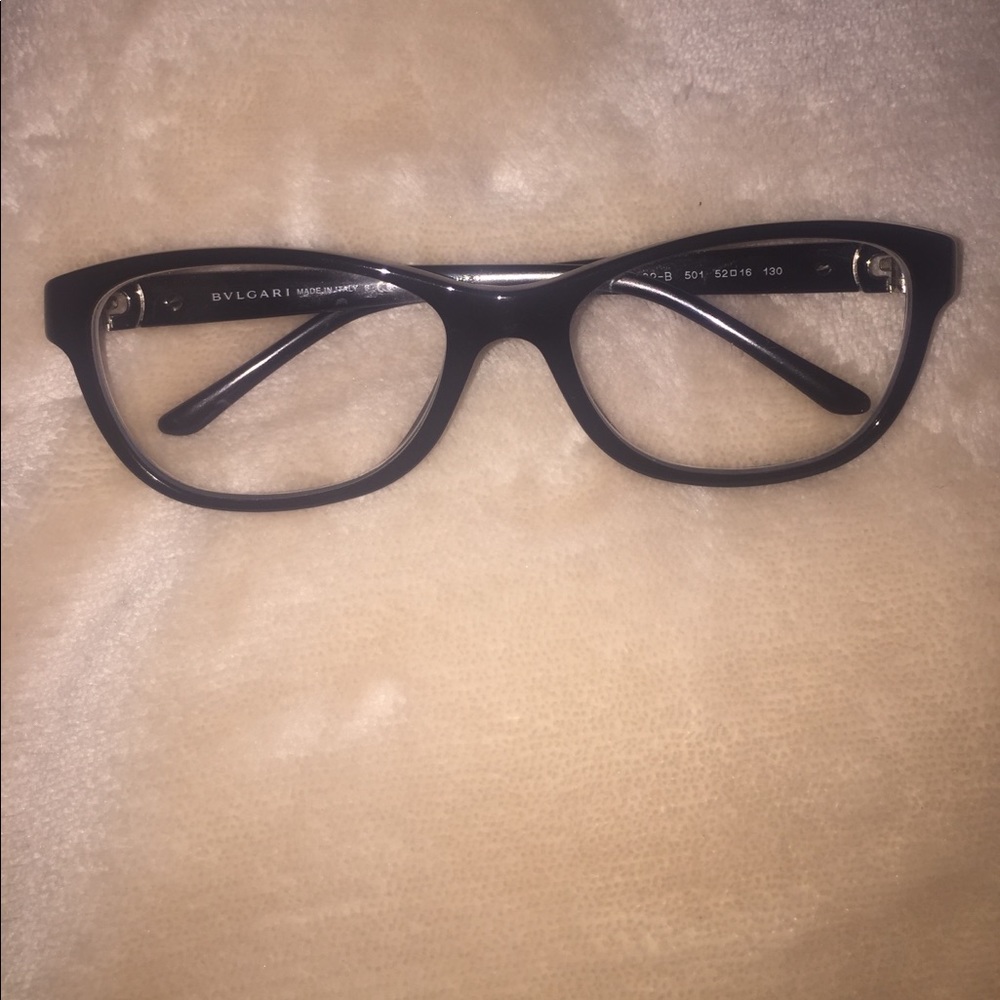 Black Bvlgari / Bulgari Eyeglasses with Diamonds