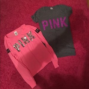 2 Sparkly VS tee's