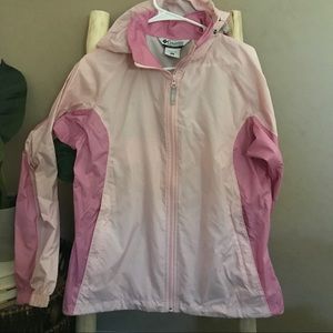 New Columbia pink windbreaker women's