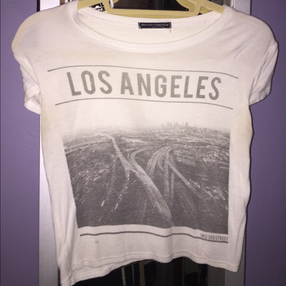 Brandy melville black and white crop top