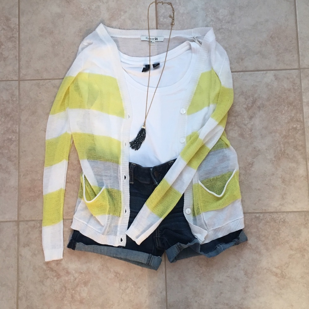 White + Yellow Stripped Sweater