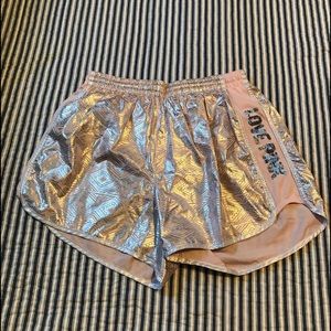 Pink Metallic Running Shorts