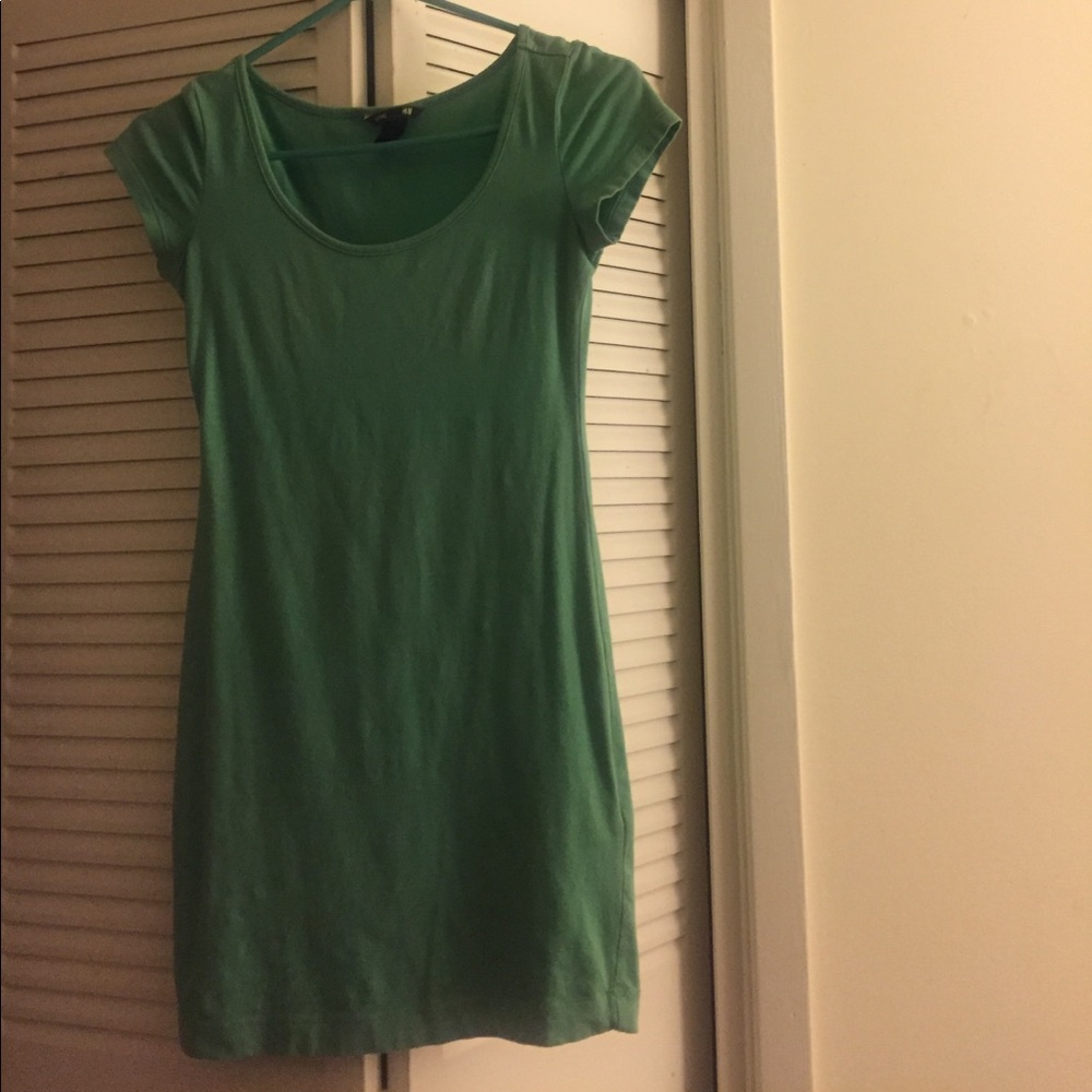 H&M sea foam green body con dress