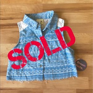 REDUCED❗️Designer Dream State Button Down Top NWT