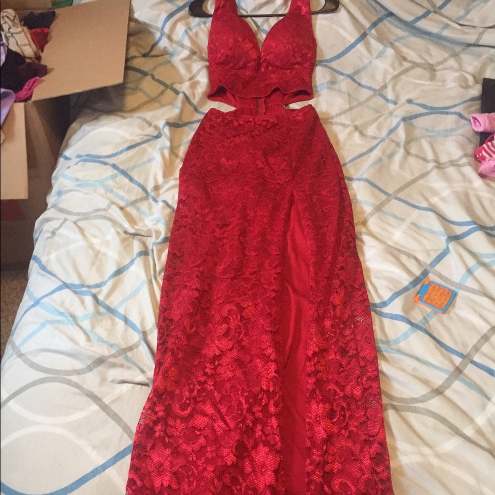 Long beautiful slit dress