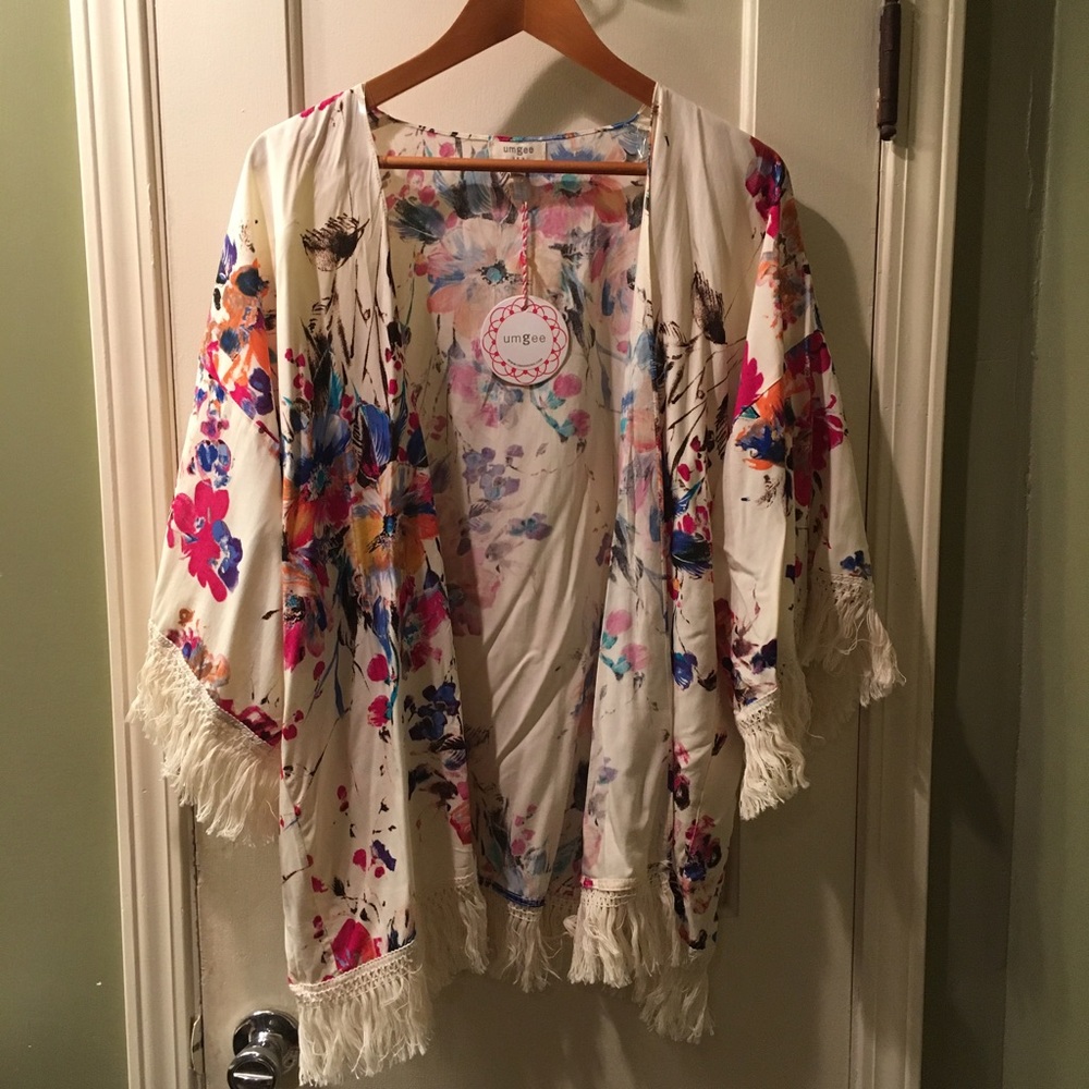 NWT Floral Poncho