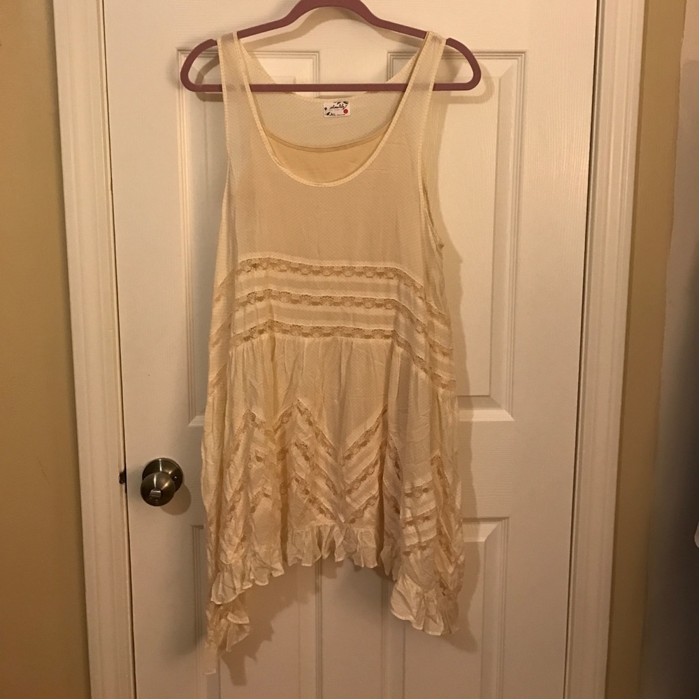 Free People Voile and Lace Trapeze Dress