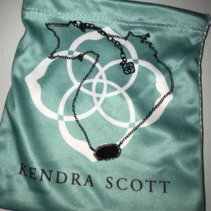 Kendra Scott Gunmetal Drusy Black