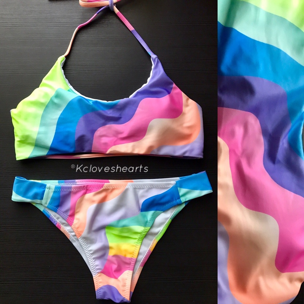 Watercolor Two Piece Bikini - Picture 2 of 4