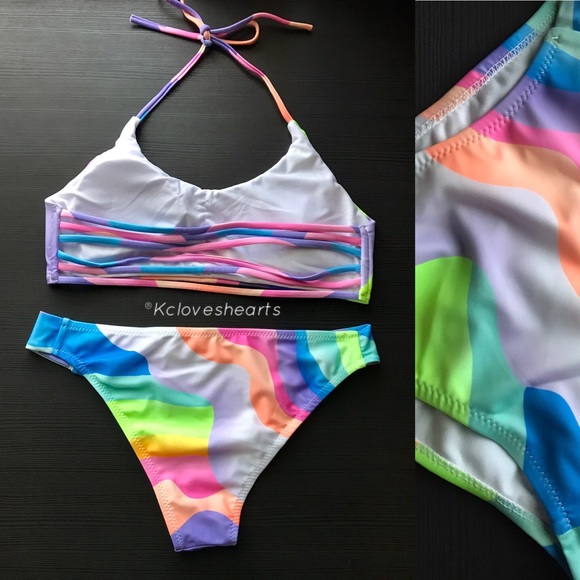 Watercolor Two Piece Bikini - Picture 4 of 4