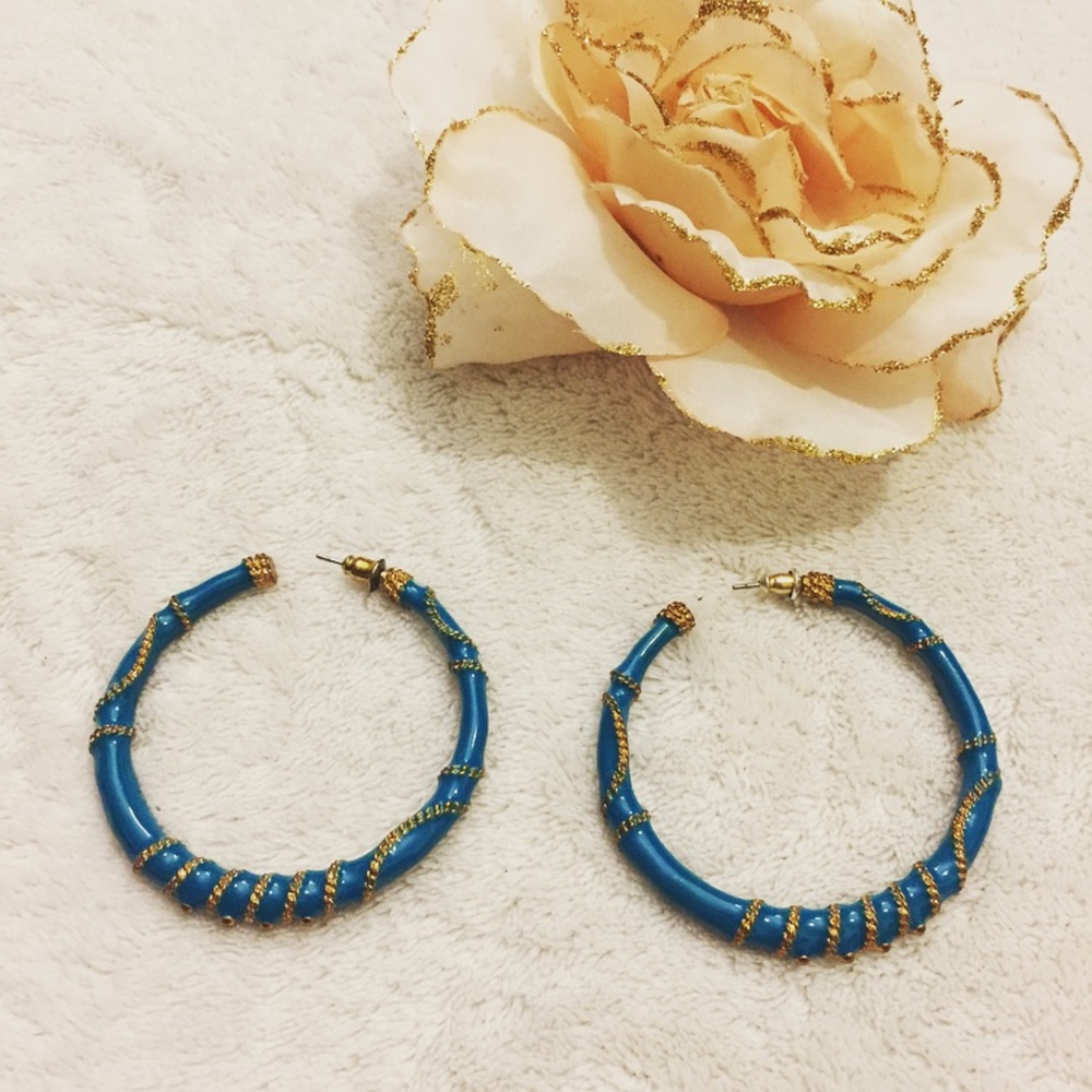 Arden B Blue Green Hook on Earrings