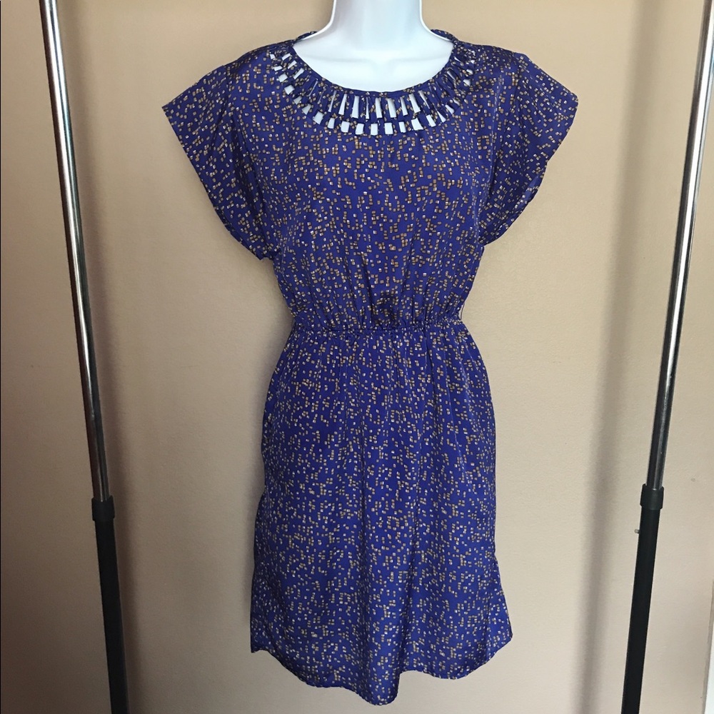 Mossimo Blue Patterned Dress