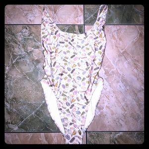 American Apparel nylon high cut one piece