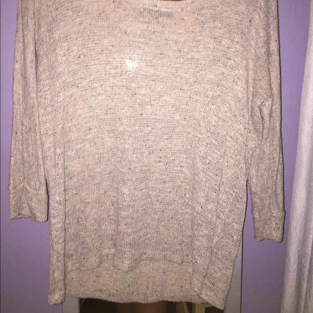 speckled grey sweater