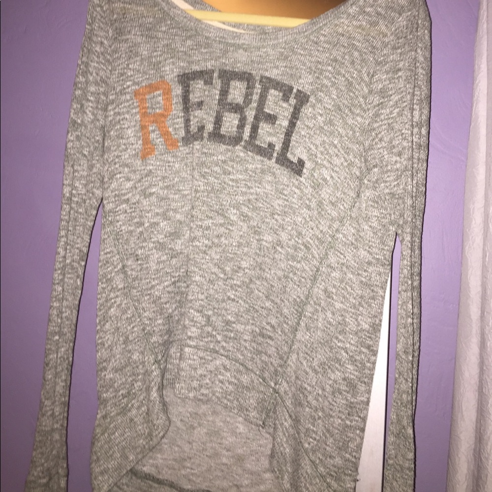 speckled grey sweater it lightly worn