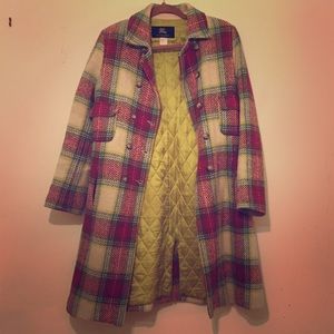 PRICE DROP! Vintage Burberry Colorful Pea Coat!
