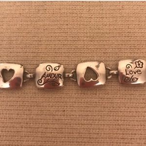 SALE! Silver overlay Brighton "love" bracelet