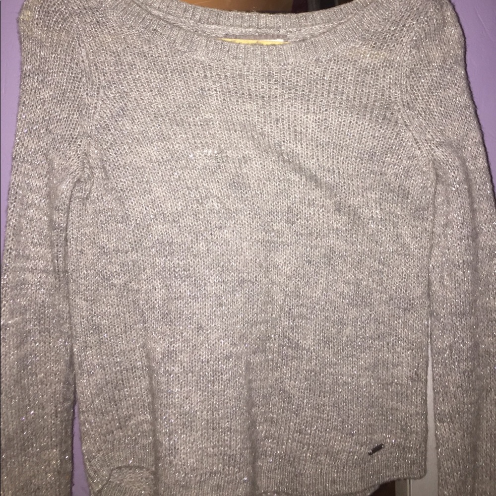 grey abercrombie sweater never worn with sparkles