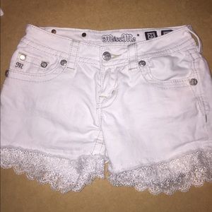 White BRAND NEW without tags Miss Me Shorts