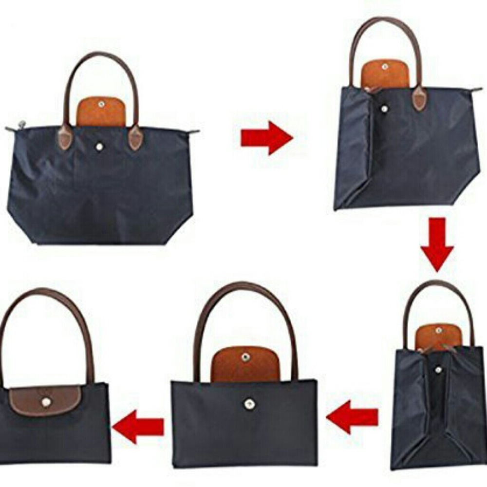 Nylon Tote Bag Orange - Picture 2 of 3