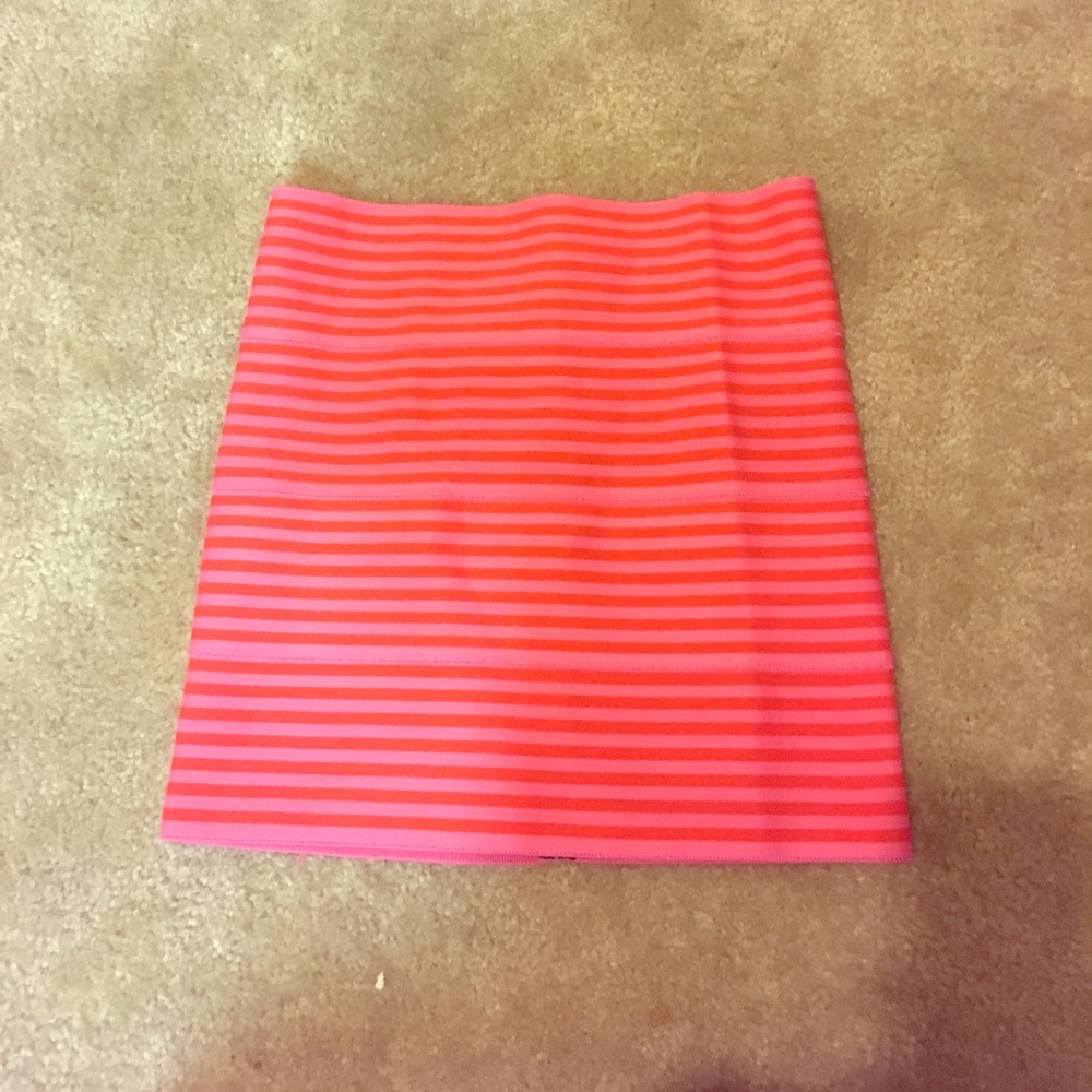 Pink striped bandage skirt size small