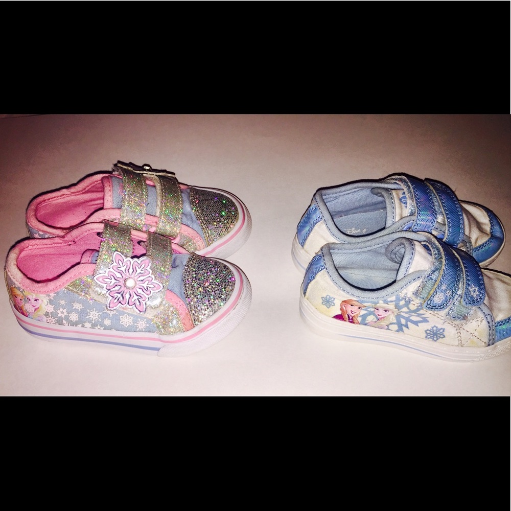 2 Toddler Size 6 Disney Frozen Sparkle Sneakers