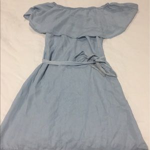 Old navy off the shoulder chambray dress.