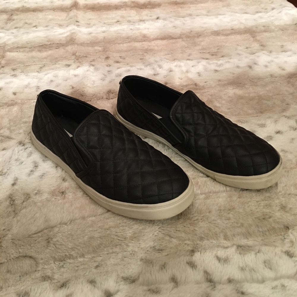 Steve Madden quilted slip on shoes!