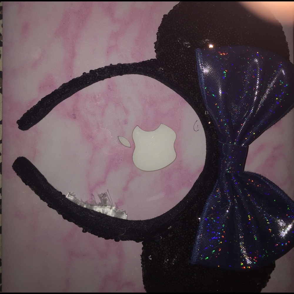 Sparkly blue Minnie ears