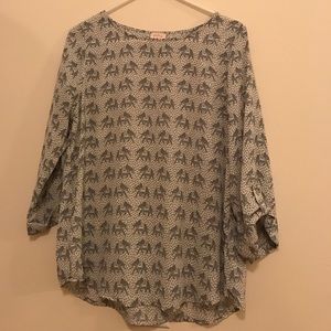 elephant print blouse