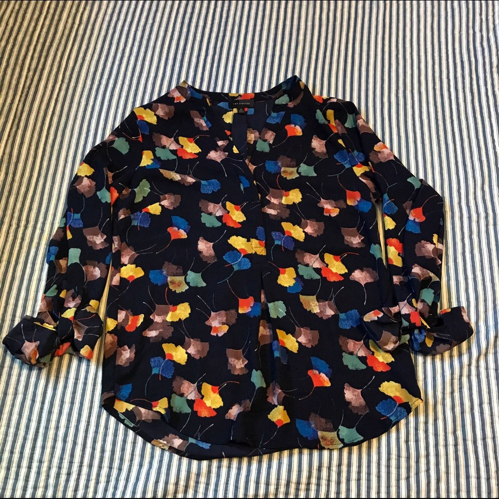 The Limited Logan Blouse Ginko Blue