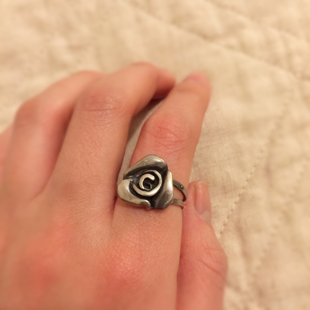 Rose sterling ring size 6.5