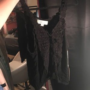 Knitted tank top (black) NEW