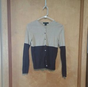 Color block cashmere blend cardigan