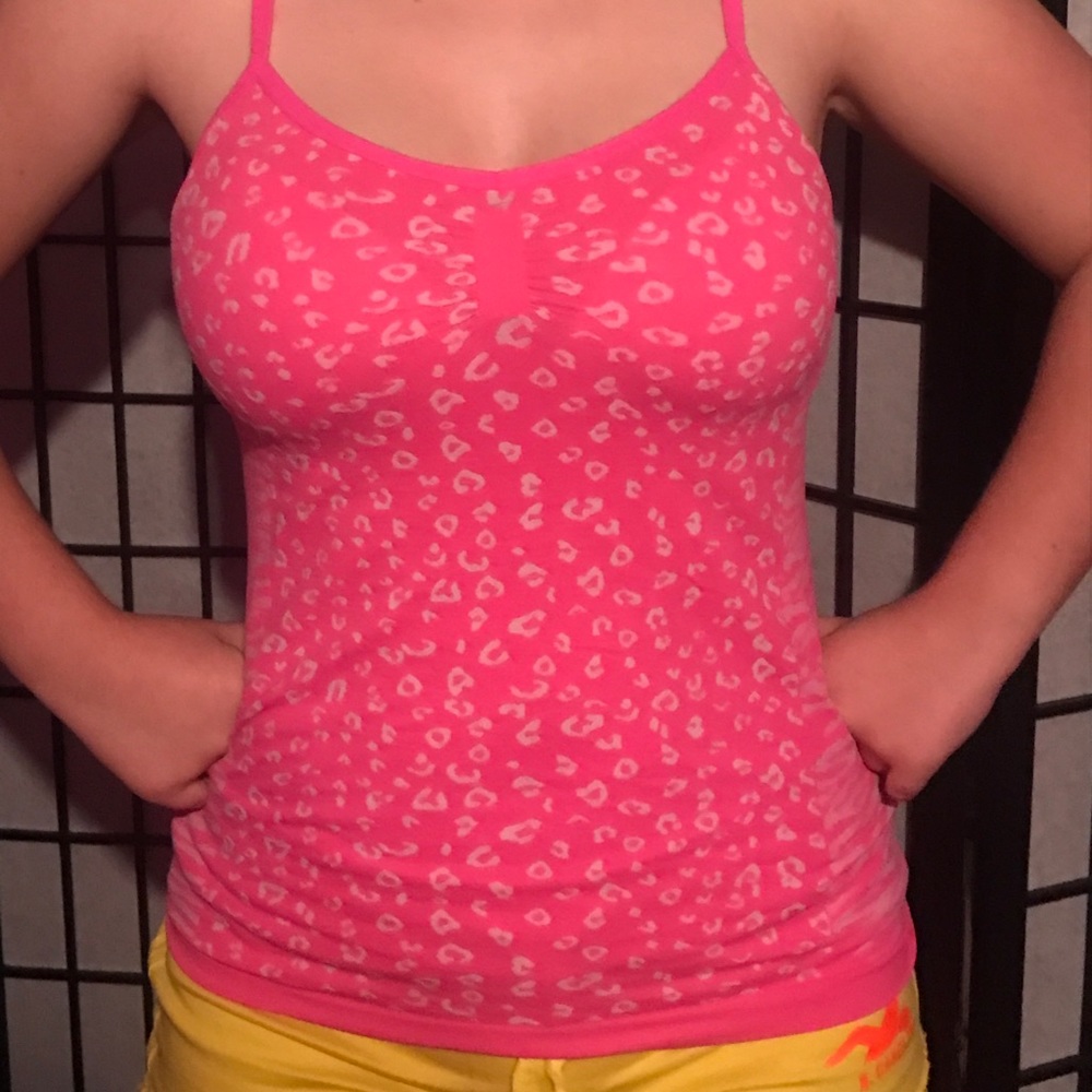 Tank top hot pink zebra and tiger print