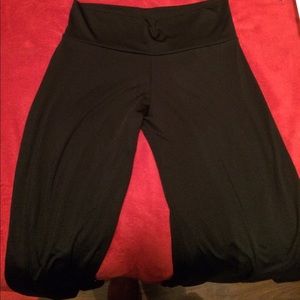 Women's bell bottom dress pants, black, soft.