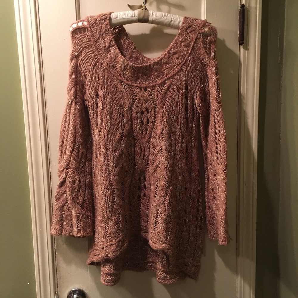 Free People Rose Pink Sweater