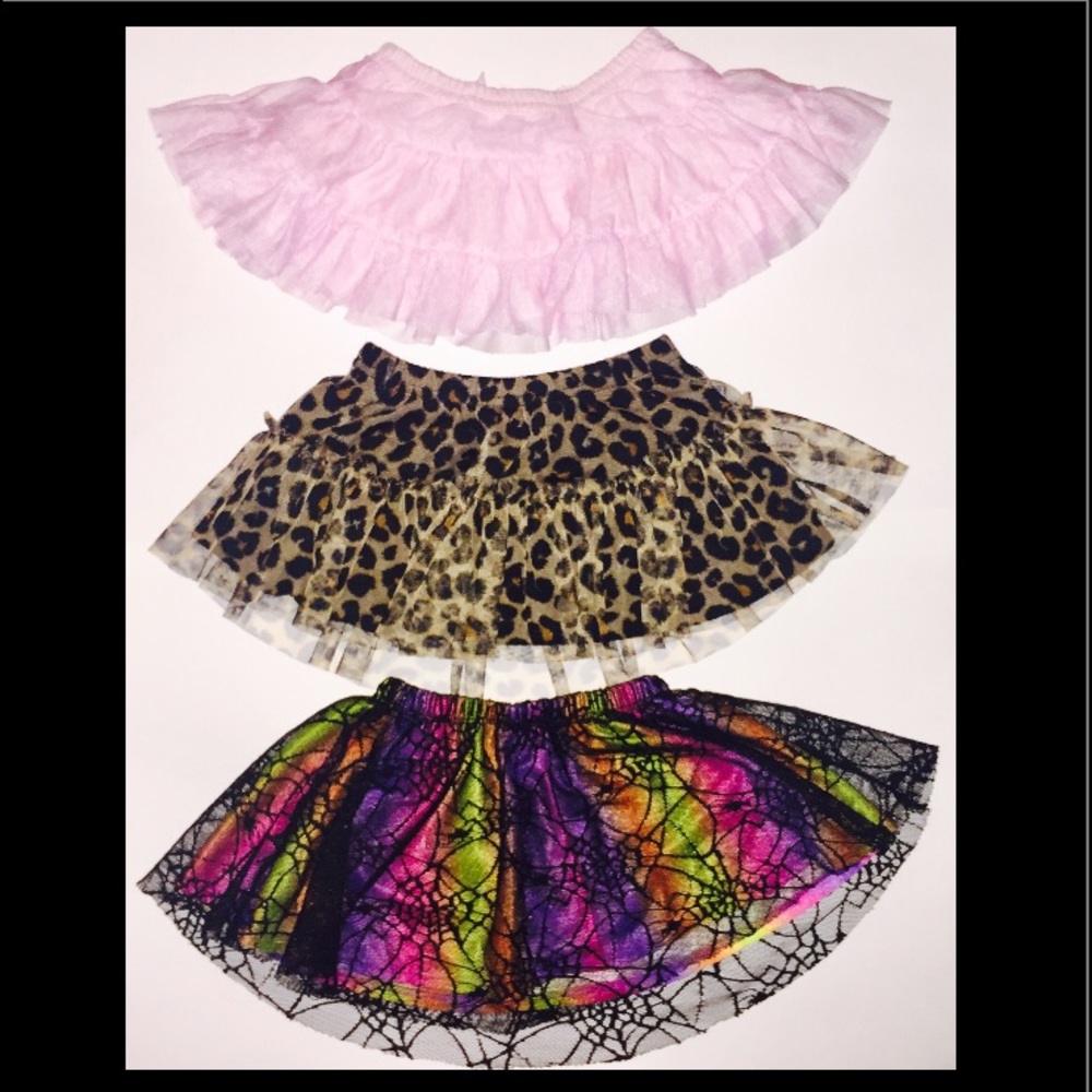 BABY TODDLER GIRLS PINK LEOPARD MULTICOLOR SKIRTS