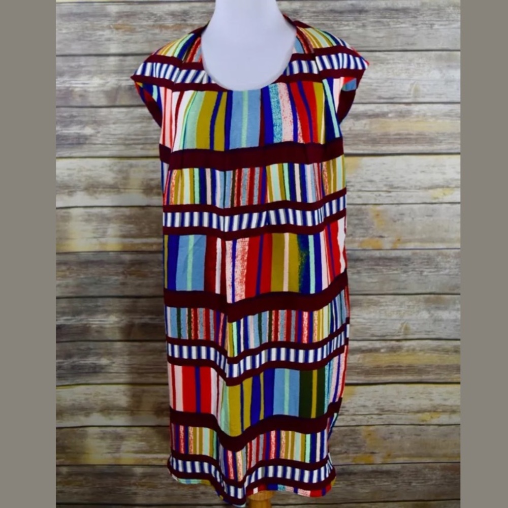 Anthropologie maeve au revoir dress - stripe print