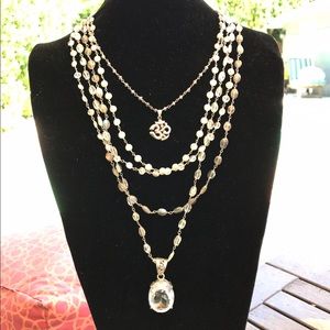 Safia Day OM 5 chain and natural stone necklace.