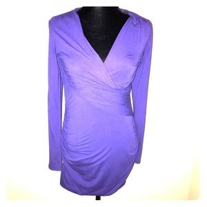 Ella Moss Purple Body Con Midi Dress Medium