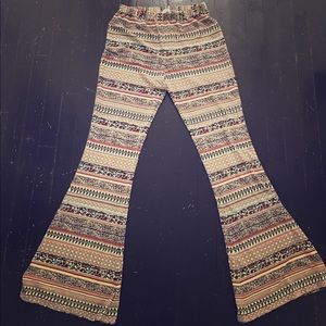 Ultra soft boho printed bell bottoms size M