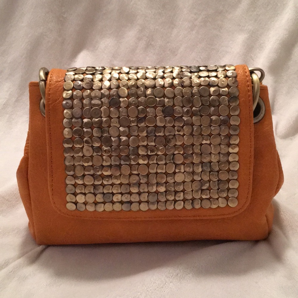 NWOT Orange and Gold Crossbody or Clutch